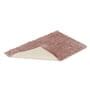 Beige Solid Polyester 24x16 Inches AntiSkid Bath Mat (1 Pc)