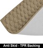 Beige Solid Polyester 3 X 5 Feet Turtle Fur Machine Made Carpet