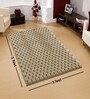 Beige Solid Polyester 3 X 5 Feet Turtle Fur Machine Made Carpet