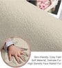 Beige Solid Polyester 3 X 5 Feet Machine Made Carpet