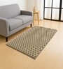 Beige Solid Polyester 3 X 5 Feet Turtle Fur Machine Made Carpet