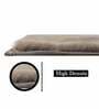 Beige Solid Polyester 36x24 Inches AntiSkid Bath Mat