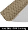 Beige Solid Polyester 4 X 6 Feet Turtle Fur Machine Made Carpet