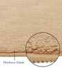 Beige Solid Polyester 4x6 Feet Machine Made Carpet