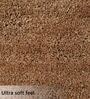 Beige Solid Polyester 5 ft x 7 ft Machine made Carpet