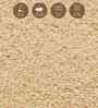 Beige Solid Polyester 5x8 Feet Machine Made Carpet