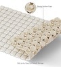 Beige Solid PVC 27x15 Inches Antiskid Shower Bath Mat