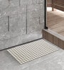 Beige Solid PVC 27x15 Inches Antiskid Shower Bath Mat