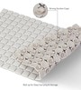 Beige Solid PVC 27x15 Inches Antiskid Shower Bath Mat