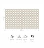 Beige Solid PVC 27x15 Inches Antiskid Shower Bath Mat