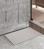 Beige Solid PVC 27x15 Inches Antiskid Shower Bath Mat