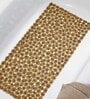 Beige Solid PVC 30x14 Inches Antiskid Shower Bath Mat