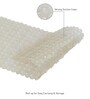 Beige Solid PVC 32x14 Inches Antiskid Shower Bath Mat