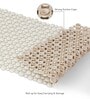 Beige Solid PVC 33x16 Inches Antiskid Shower Bath Mat