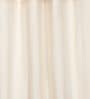 Beige Solid Cotton 9 Ft Light Filtering Eyelet Door Curtain
