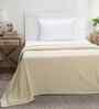 Beige Solid TC 256 Cotton Single Bed Bedcover