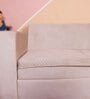 Beige Solid Velvet 3 Seater Quilted Sofa Cover (Protector)
