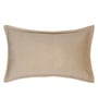 Beige Solid Velvet 27x18 Inches Pillow Covers (Set of 2)