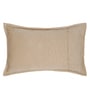 Beige Solid Velvet 27x18 Inches Pillow Covers (Set of 2)
