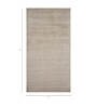 Beige Solid Viscose 5 ft X 8 ft Hand Woven Carpet