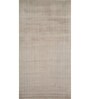 Beige Solid Viscose 5 ft X 8 ft Hand Woven Carpet