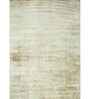 Beige Solid Viscose 6 ft X 9 ft Hand Woven Rectangle Carpet