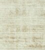 Beige Solid Viscose 6 ft X 9 ft Hand Woven Rectangle Carpet