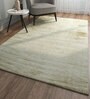 Beige Solid Viscose 6 ft X 9 ft Hand Woven Rectangle Carpet