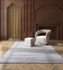 Beige Solid Wool & Bamboo Silk 6 ft x 9 ft Hand Woven Carpet