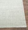 Beige Solid Wool & Viscose 8 ft x 10 ft Hand Woven Carpet