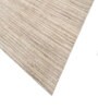 Beige Solid Wool 4 ft X 6 ft Hand Woven Rectangle Carpet