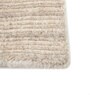 Beige Solid Wool 4 ft X 6 ft Hand Woven Rectangle Carpet