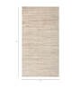 Beige Solid Wool 4 ft X 6 ft Hand Woven Rectangle Carpet