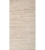 Beige Solid Wool 4 ft X 6 ft Hand Woven Rectangle Carpet