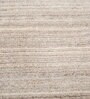 Beige Solid Wool 6 ft X 9 ft Hand Woven Carpet