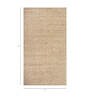Beige Solid Wool 6 ft X 9 ft Hand Woven Carpet