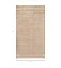 Beige Solid Wool 6 ft X 9 ft Hand Woven Carpet