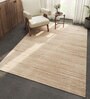 Beige Solid Wool 6 ft X 9 ft Hand Woven Carpet