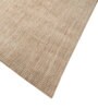 Beige Solid Wool 6 ft X 9 ft Hand Woven Carpet