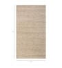 Beige Solid Wool 6 ft X 9 ft Hand Woven Carpet