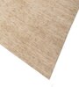 Beige Solid Wool 6 ft X 9 ft Hand Woven Carpet