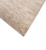 Beige Solid Wool 6 ft X 9 ft Hand Woven Carpet