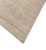 Beige Solid Wool 6 ft X 9 ft Hand Woven Carpet