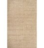 Beige Solid Wool 6 ft X 9 ft Hand Woven Carpet