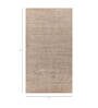 Beige Solid Wool 6 ft X 9 ft Hand Woven Carpet