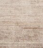 Beige Solid Wool 6 ft X 9 ft Hand Woven Carpet