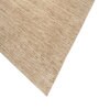 Beige Solid Wool 6 ft X 9 ft Hand Woven Carpet