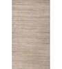 Beige Solid Wool 6 ft X 9 ft Hand Woven Carpet