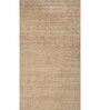 Beige Solid Wool 6 ft X 9 ft Hand Woven Carpet