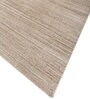 Beige Solid Wool 6 ft X 9 ft Hand Woven Carpet